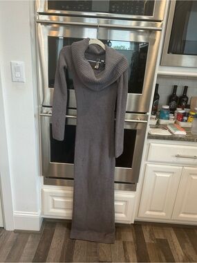 SKIMS | Dresses | Skims Fits Everybody Long Sleeve Low Back Long Dress In  Navy L | Poshmark